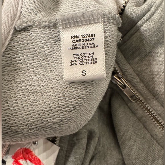 Wildfox Bridesmaid Women’s Grey Zip Up Hoodie Size Medium - Picture 11 of 11